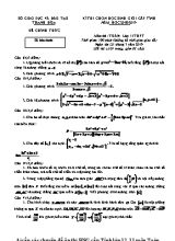 Đề thi chọn học sinh giỏi cấp tỉnh môn Toán Lớp 11 THPT - Năm học 2018-2019 - Sở giáo dục và đào tạo Thanh Hóa (Có đáp án)